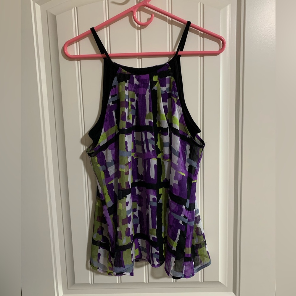 CATO Strappy Multicolor Business Casual Women’s Size Medium Top Blouse